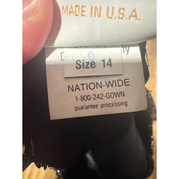 Vintage Alyce Designs Sequin Party Dress Size 14 • Made in USA - Picture 9 of 11